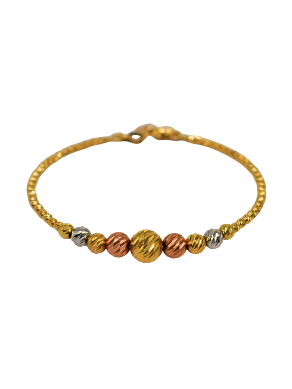 18K Tri-Color Gold Bangle