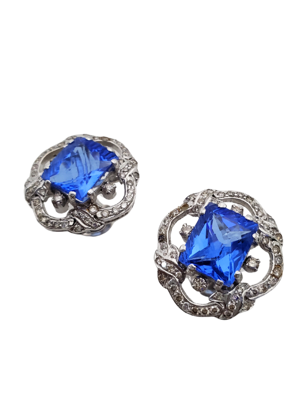 Diamond & Topaz Earring