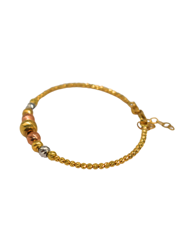 18K Tri-Color Gold Bangle