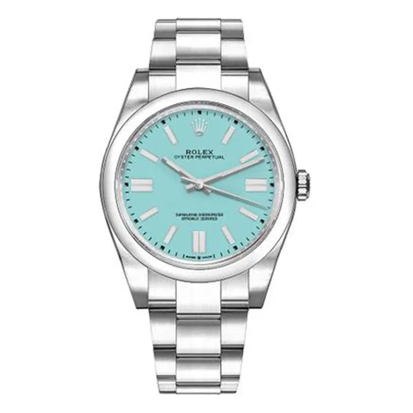 Rolex Oyster Perpetual 124300-0006 41Mm Tiffany Turquoise Blue Index Dial