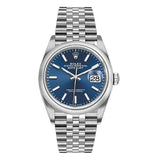 Rolex Datejust 126200 BLIJ Blue Index Dial 36Mm Stainless Steel Jubilee Bracelet Unisex Watch