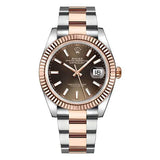 Rolex Datejust 126331 Choio Chocolate Index Fluted Bezel 41Mm Oystersteel And 18K Everose Gold Men’S Watch