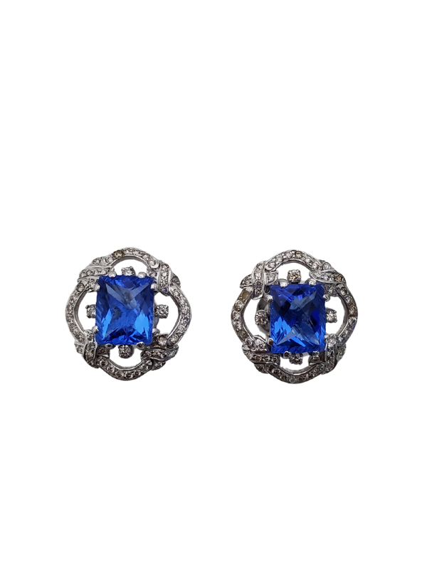 Diamond & Topaz Earring