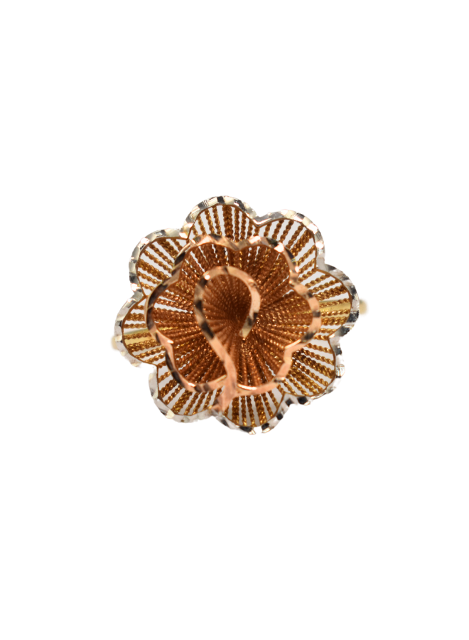 18K Rose Gold Flower Ring