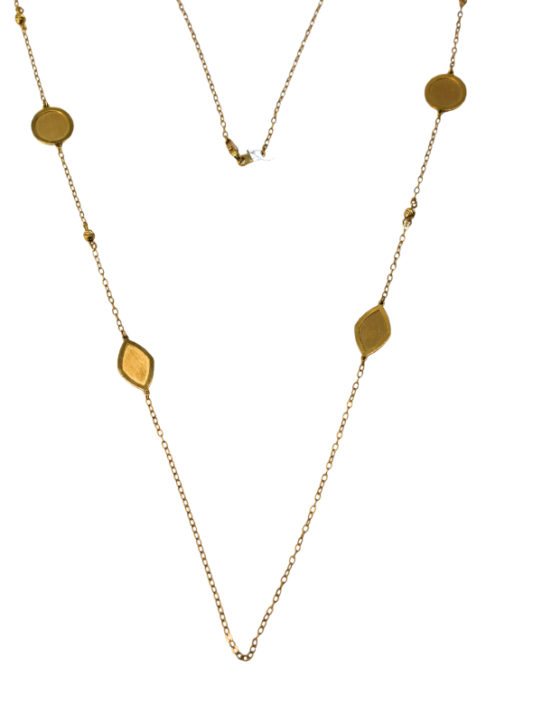 18K Yellow Gold Long Necklace