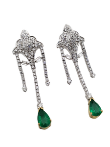 Emerald Diamond Earring