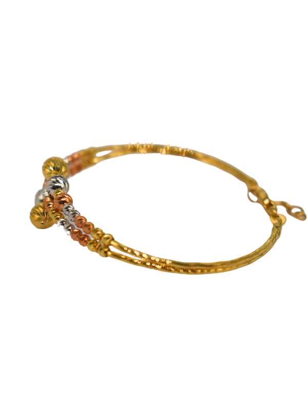 18K Tri-Color Gold Bangle