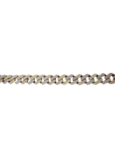 18K Tri-Color Diamond Gold Bracelet