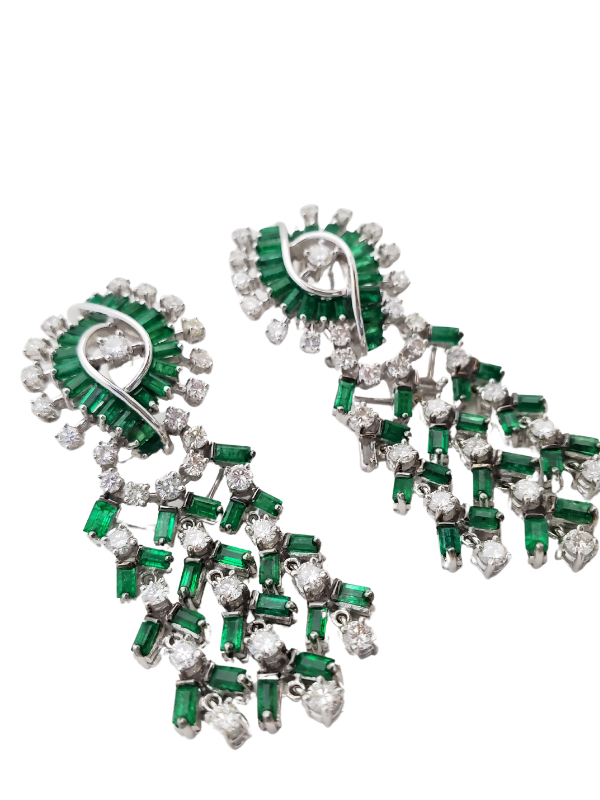 Emerald Diamond Earring