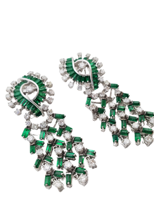 Emerald Diamond Earring