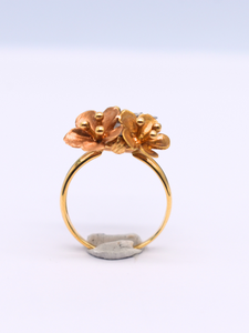 18K Tri Color Gold Ring