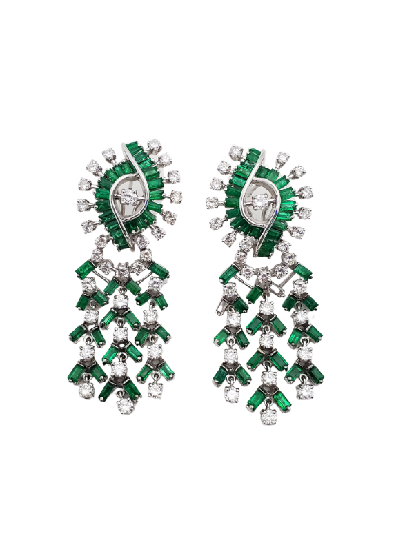 Emerald Diamond Earring