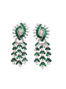 Emerald Diamond Earring