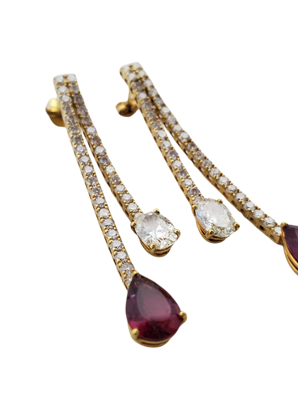 RUBY AND DIAMOND EARRING