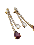 RUBY AND DIAMOND EARRING