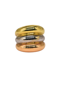 18k Tri color Gold Ring