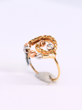 18K Tri Color Gold Ring