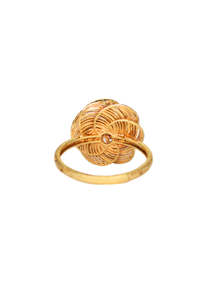 18K Yellow Gold Flower Ring