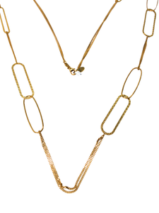 18K Yellow Gold Long Necklace