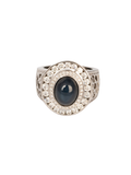 18k white gold Diamond and Sapphire gents ring