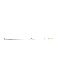 18K Yellow Gold Evil Eye Bracelet