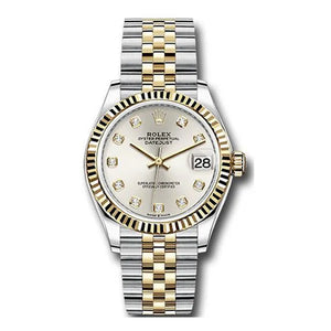 Rolex Datejust 278273 Sdj Yellow Goldand Steel 31Mm Silver Diamond Dial Jubilee Bracelet Ladies Watch