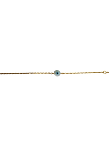 18K Yellow Gold Evil Eye Bracelet