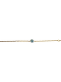 18K Yellow Gold Evil Eye Bracelet