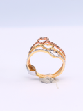 18K Tri Color Gold Ring