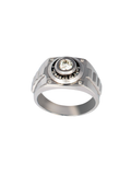 18K White Gold Diamond Gents Ring