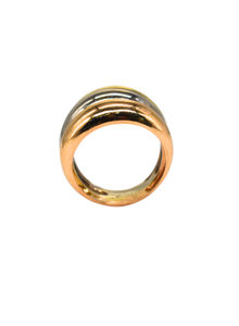 18k Tri color Gold Ring