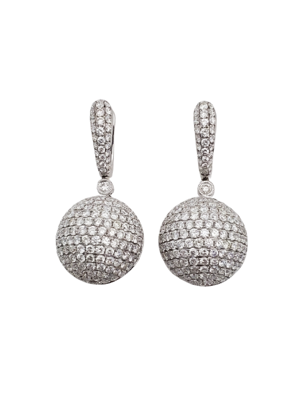 Diamond drop Ball design Earring