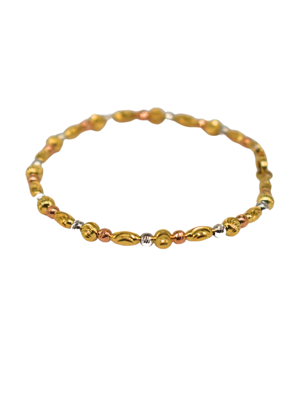 18K Tri-Color Gold Bangle