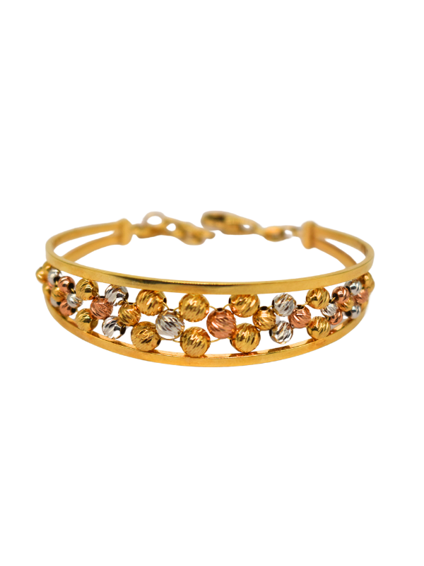 18K Tri-Color Gold Bangle