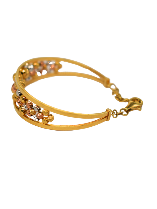 18K Tri-Color Gold Bangle