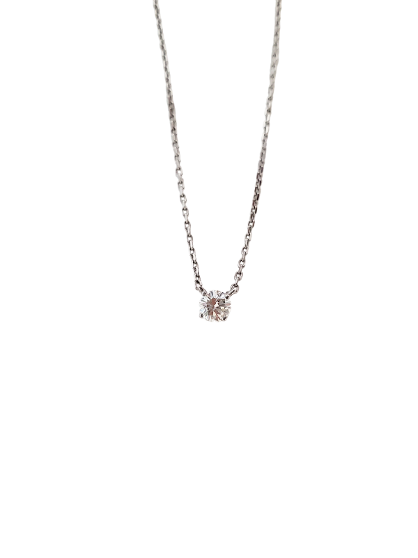 18K White Gold Diamond Necklace