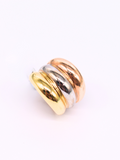 18K Tri Color Gold Ring