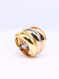 18K Tri Color Gold Ring