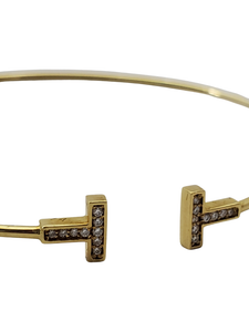 18K Yellow Gold Diamond Bangle