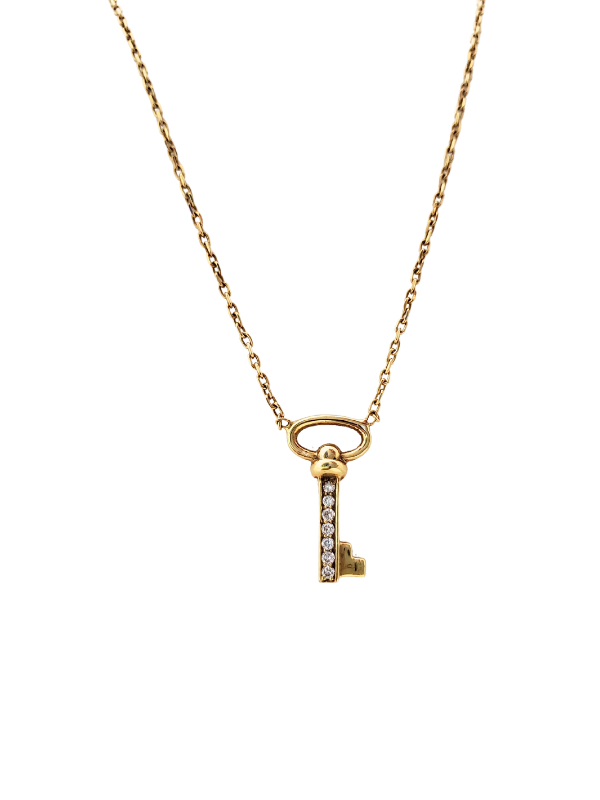 18K Yellow Gold Diamond Necklace