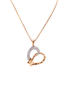 18K Rose Gold Diamond Necklace