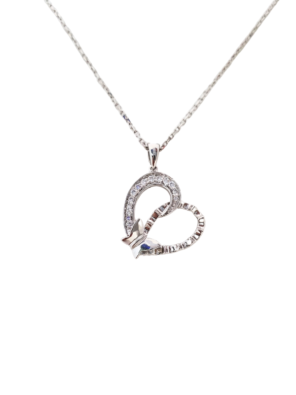 18K White Gold Diamond Necklace