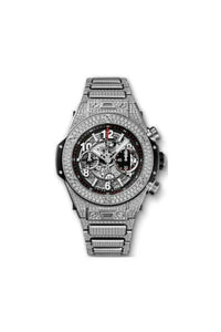 HUBLOT BIG BANG UNICO 45MM TITANIUM FULL DIAMOND MEN'S WATCH