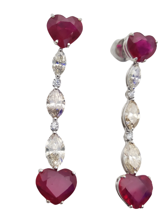 Diamond & Ruby Earring