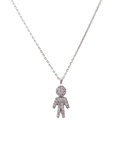 18K White Gold Diamond Necklace