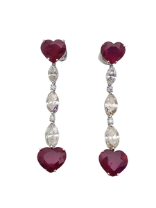 Diamond & Ruby Earring