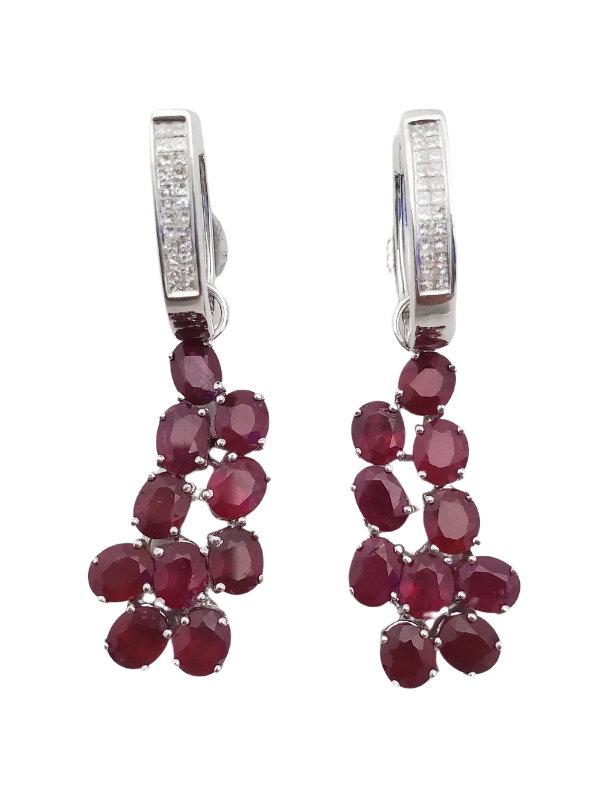 Diamond & Ruby Earring