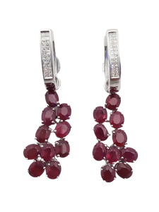 Diamond & Ruby Earring