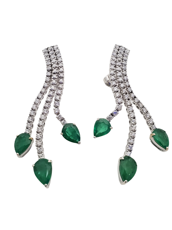 Diamond & Emerald Earring