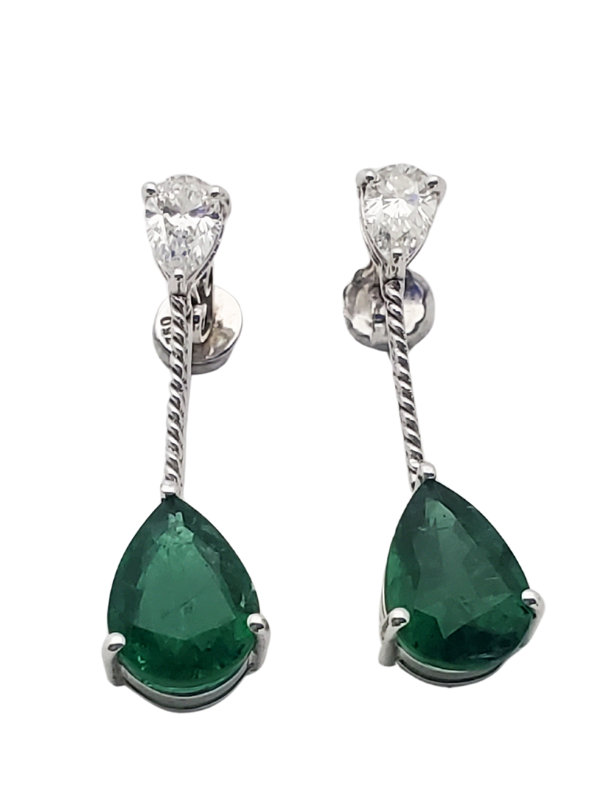 Diamond & Emerald Earring